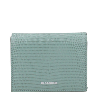 Jil Sander Green Leather Wallet