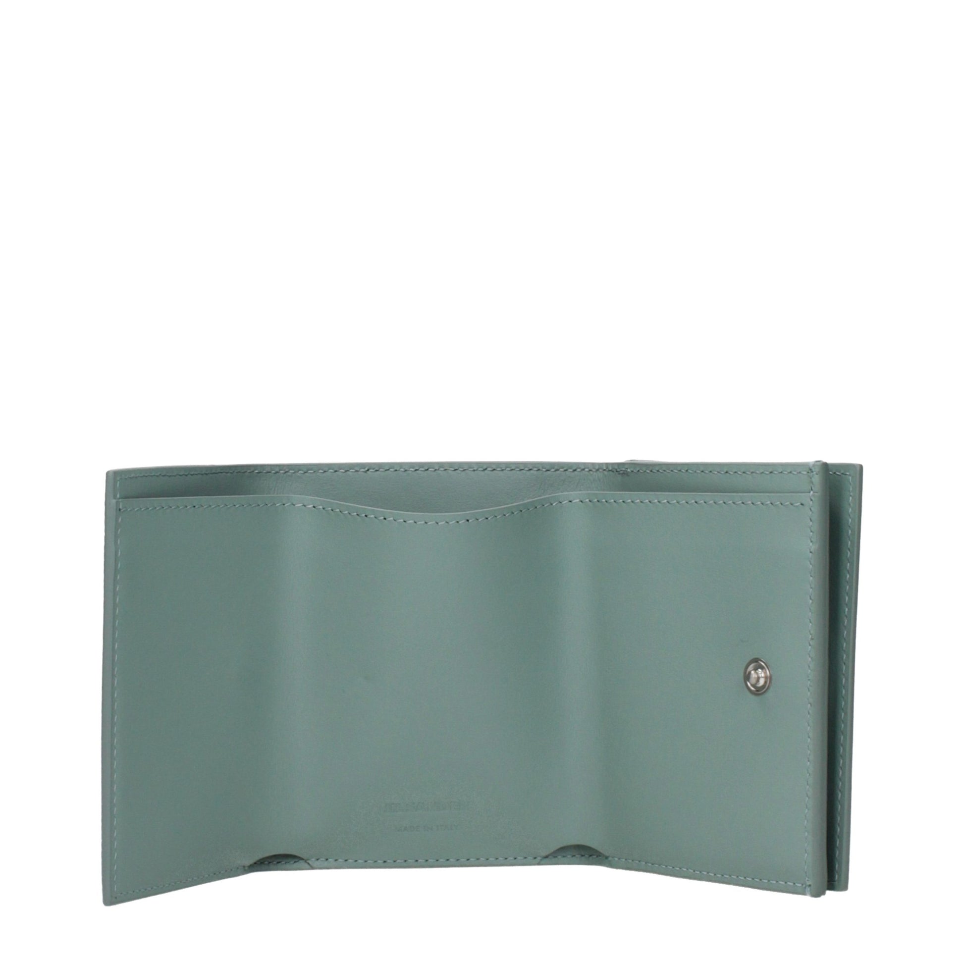 Jil Sander Green Leather Wallet