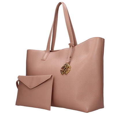 Roberto Cavalli Pink Leather Shoulder Bag