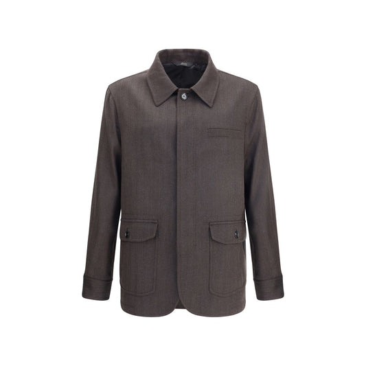 Brioni Brown Wool Coat
