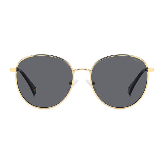 Polaroid Gold Metal Sunglasses