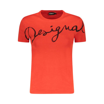 Desigual Rosso Cotton Women T-Shirt
