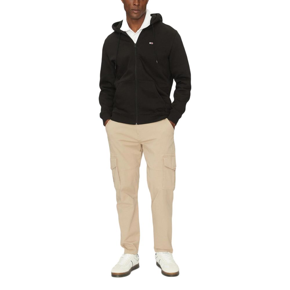 Tommy Hilfiger Jeans Black Cotton Hoodie