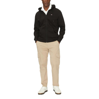 Tommy Hilfiger Jeans Black Cotton Hoodie