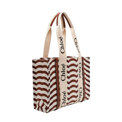 Chloé Beige Linen Tote Bag