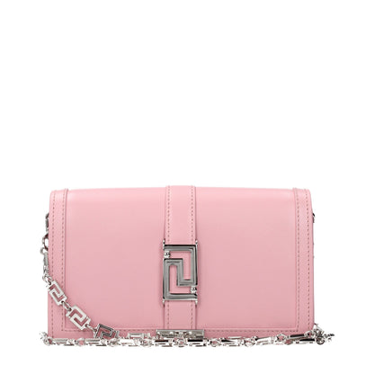 Versace Pink Leather Shoulder Bag