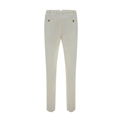 Brunello Cucinelli White Cotton Casual Pants