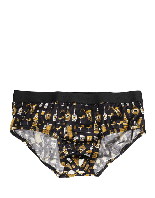 Dolce & Gabbana Black Jazz Cocktail Men Brando Brief Underwear
