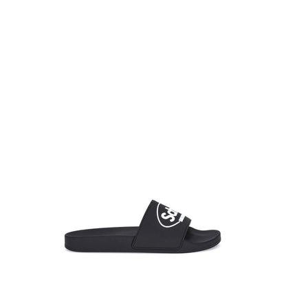 Balenciaga Black Rubber Sandals