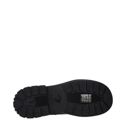 Versace Black Leather Ankle Boots