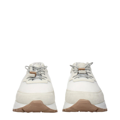 Eleventy White Fabric Low Top Sneakers