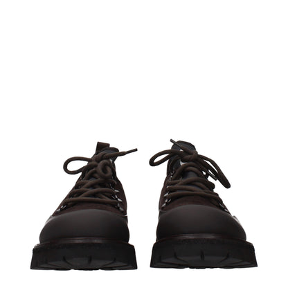 Eleventy Brown Leather Athletic Sneakers