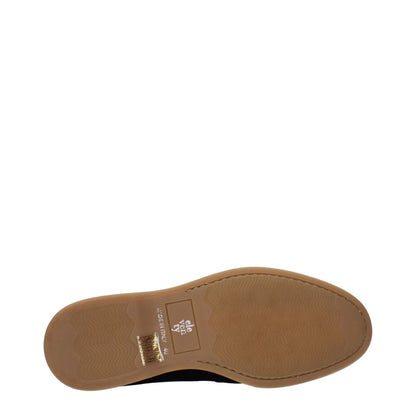 Eleventy Blue Leather Slip-On Loafers