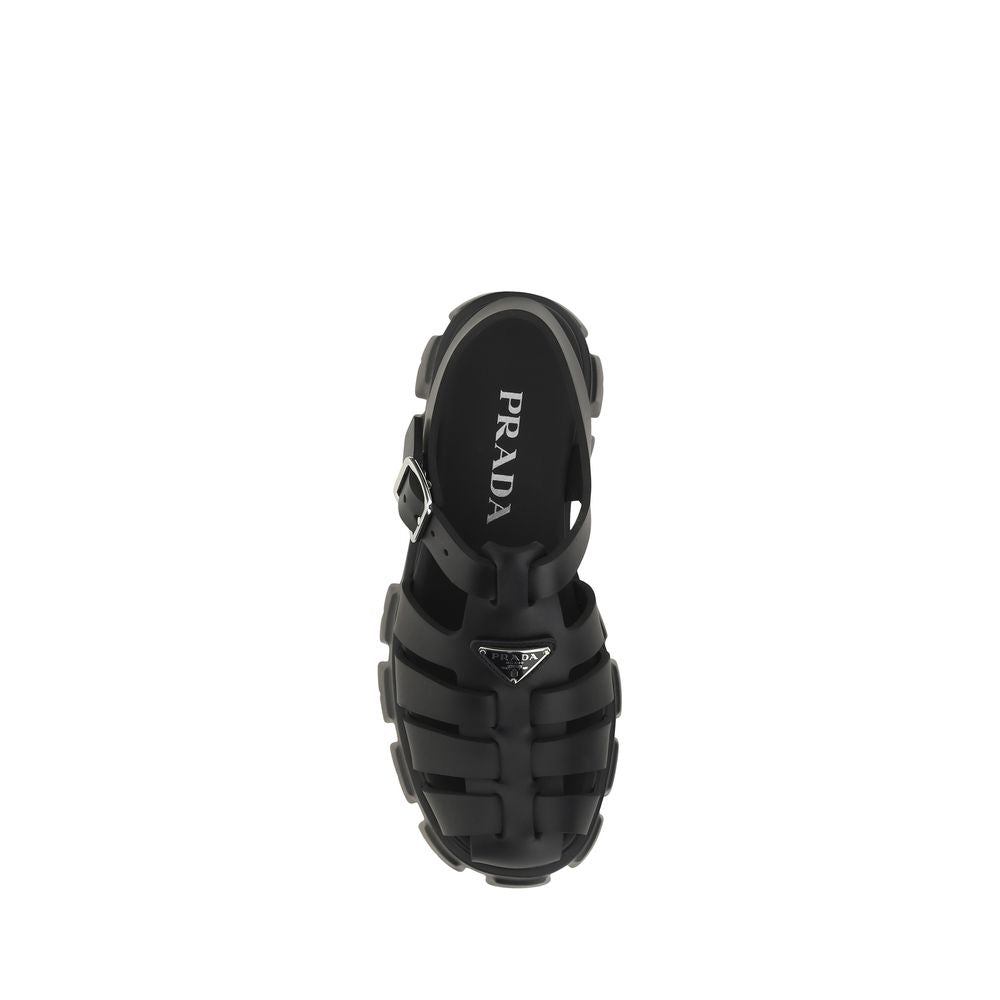 Prada Black Acetate Platform Sandals