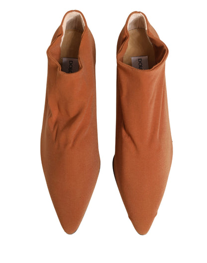 Dolce & Gabbana Brown Suede Ankle Boots Shoes