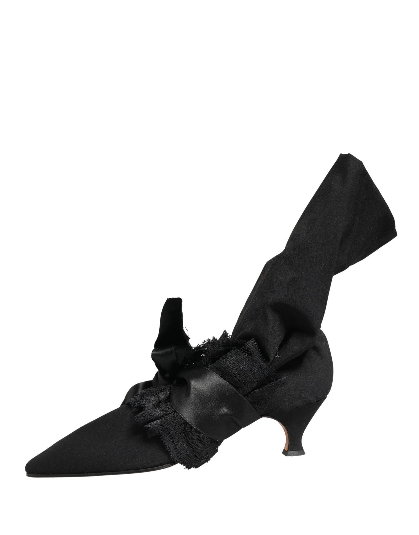 Dolce & Gabbana Black Suede Mid Calf Boots Shoes