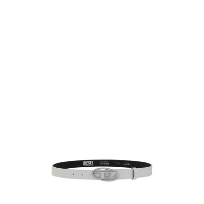 Diesel White Calf Leather Bos Taurus Regular Belt