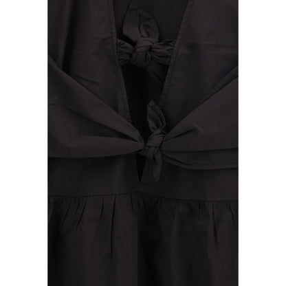 Ganni Black Cotton Casual Dress