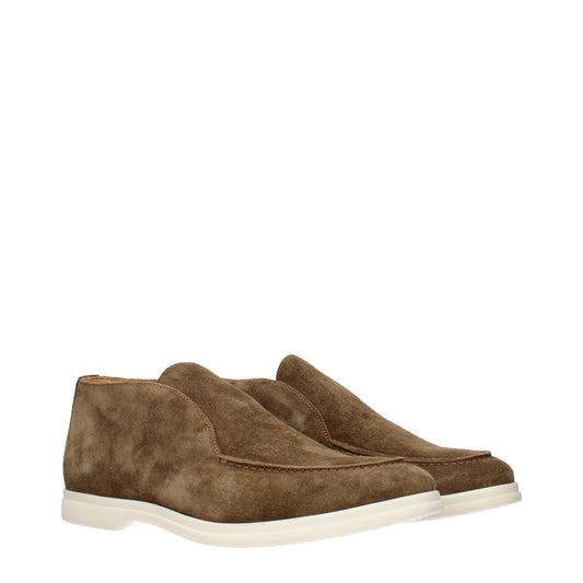 Eleventy Brown Leather Ankle Boots