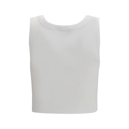 Dolce & Gabbana White Cotton Tank Tops