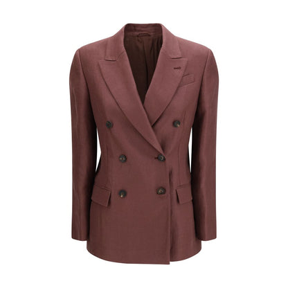 Brunello Cucinelli Bordeaux Linen Clothing