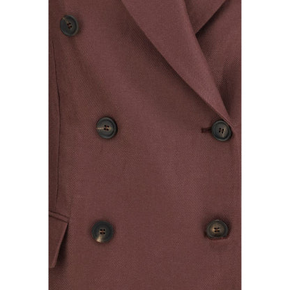 Brunello Cucinelli Bordeaux Linen Clothing