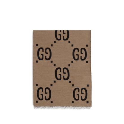 Gucci Brown Silk Scarf