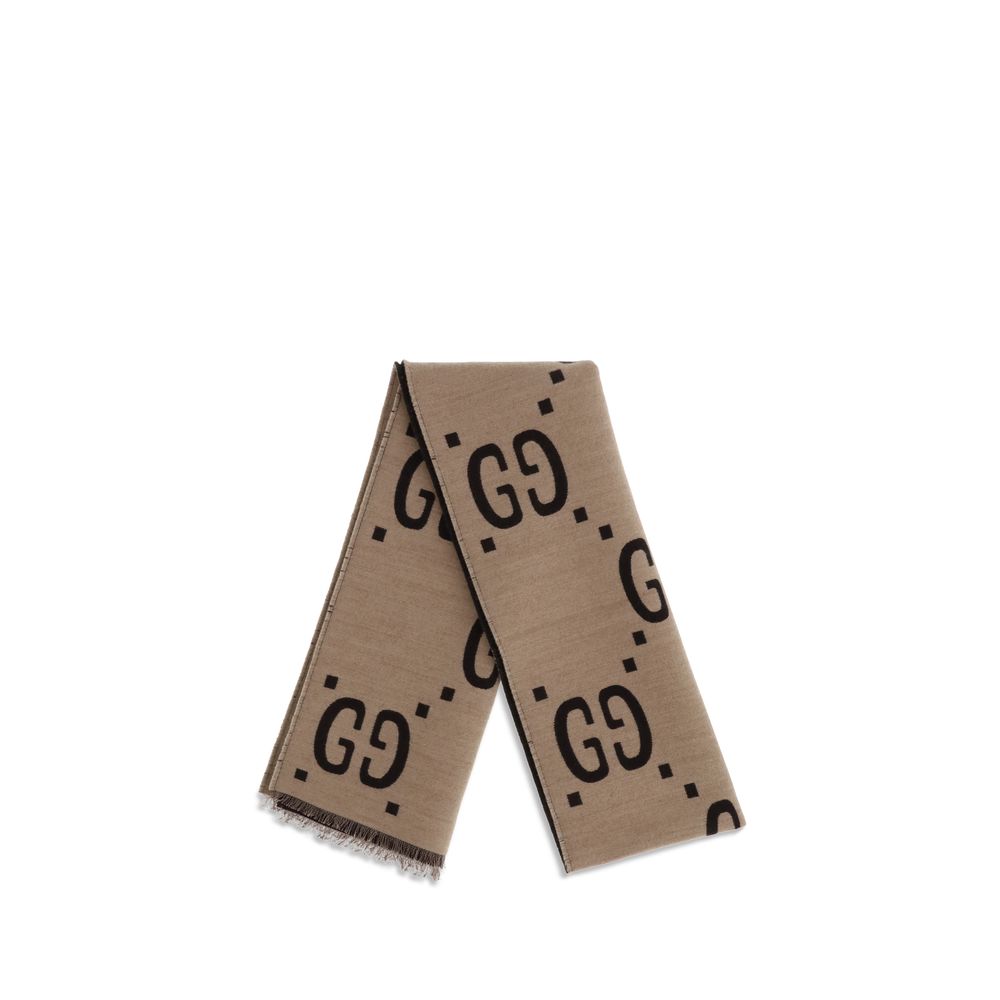 Gucci Brown Silk Scarf