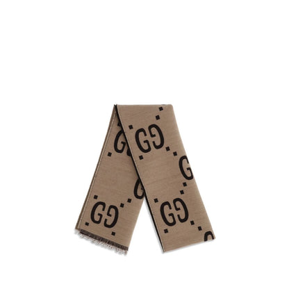 Gucci Brown Silk Scarf