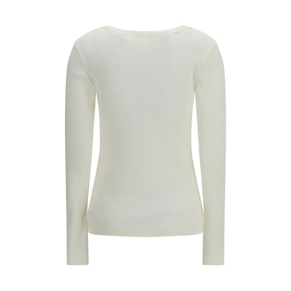 Dolce & Gabbana Beige Cotton Long Sleeve T-Shirt