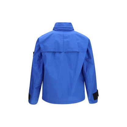 Stone Island Blue Polyester Shell Jacket