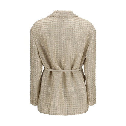 Brunello Cucinelli Beige Silk Coat