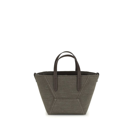 Brunello Cucinelli Bicolor Cotton Handbag