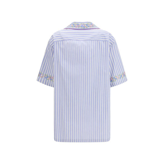 Dolce & Gabbana Blue Cotton Shortsleeve Shirt