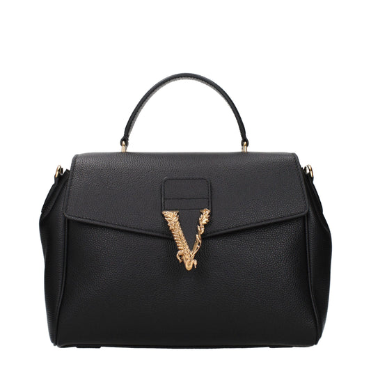 Versace Black Leather Handbag