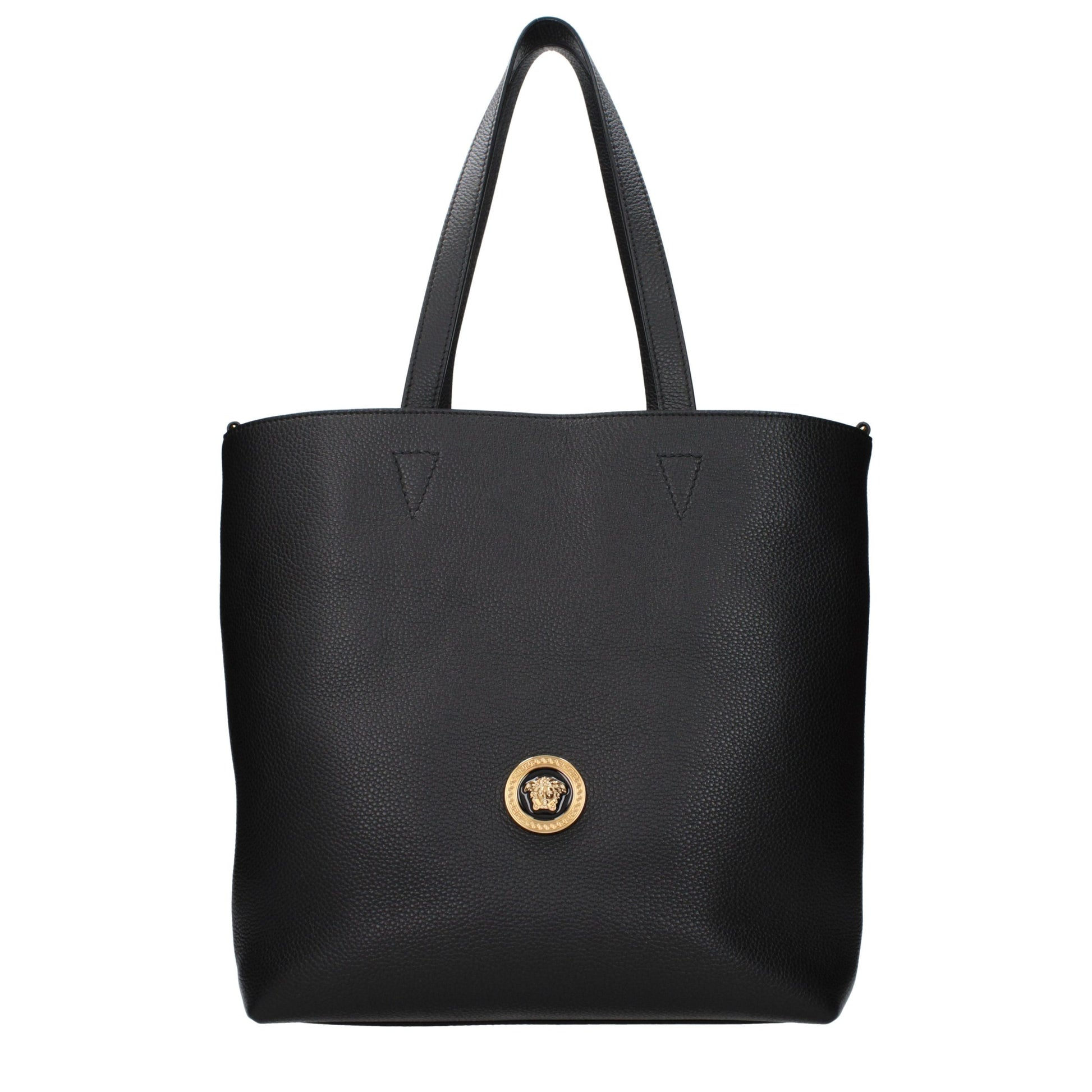 Versace Black Leather Shoulder Bag