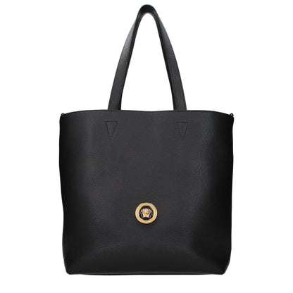 Versace Black Leather Shoulder Bag