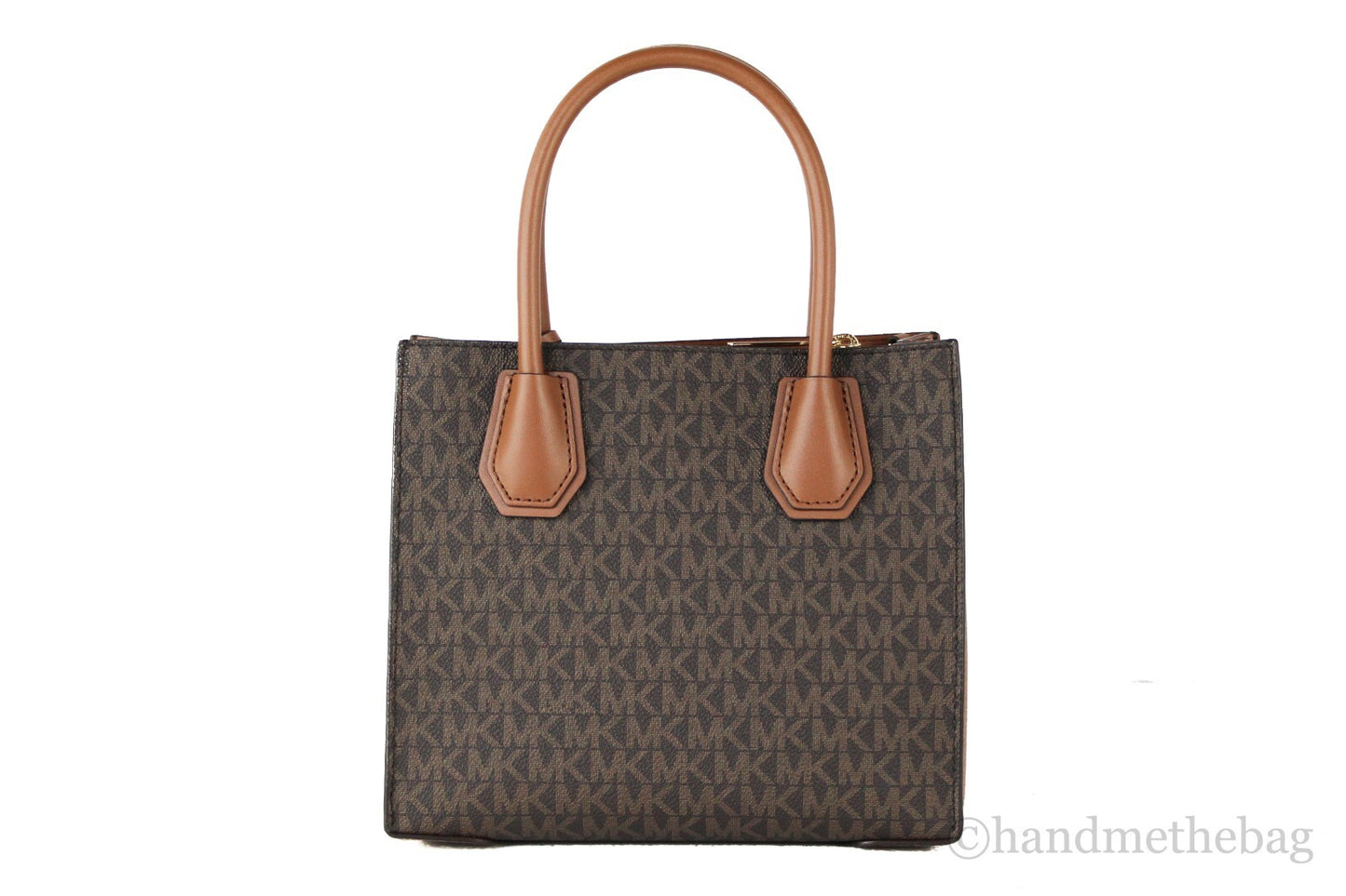 Michael Kors MICHAEL KORS Mercer 35S1GM9M2B Medium Logo And Leather Accordion Crossbody Bag In Brown