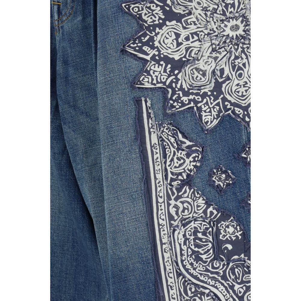 R13 Blue Cotton Bermuda Shorts