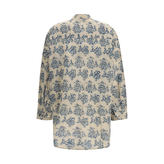 R13 Beige Cotton Pattern Shirt