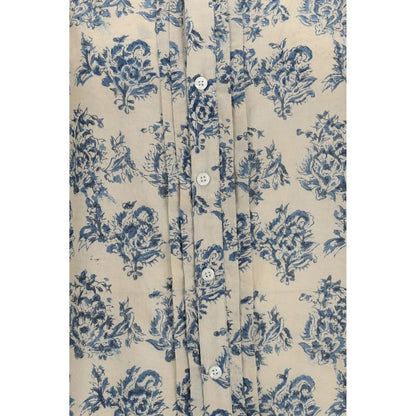 R13 Beige Cotton Pattern Shirt