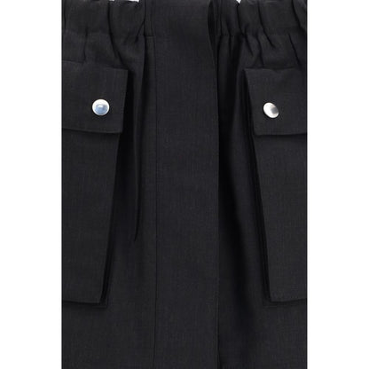 Prada Gray Linen Mini Skirt