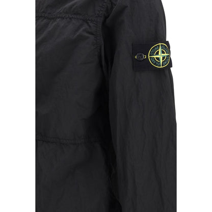 Stone Island Black Nylon Full-Length Jacket