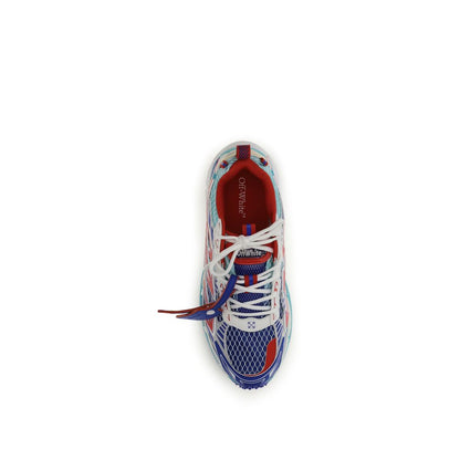 Off-White Multicolor Polyester Athletic Sneakers