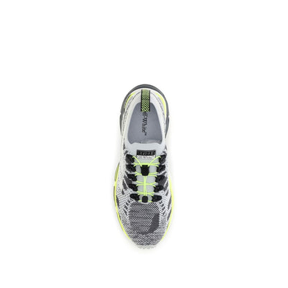Off-White Multicolor Polyester Athletic Sneakers