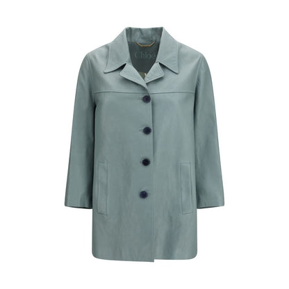 Chloé Blue Lamb Leather Leather Jacket