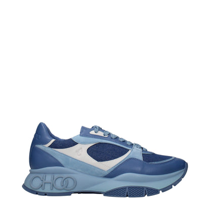 Jimmy Choo Blue Fabric Sneakers