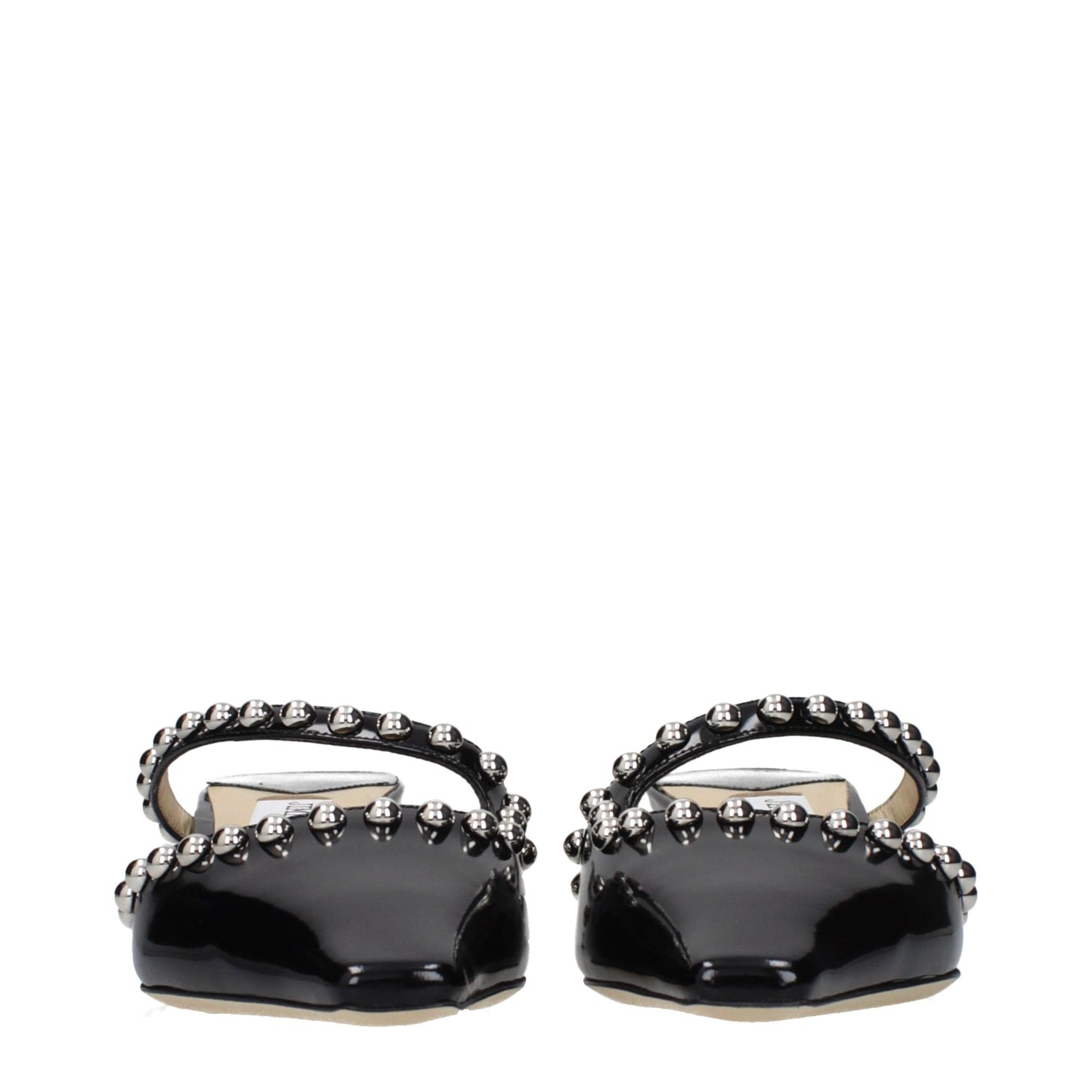 Jimmy Choo Black Leather Flat Sandals