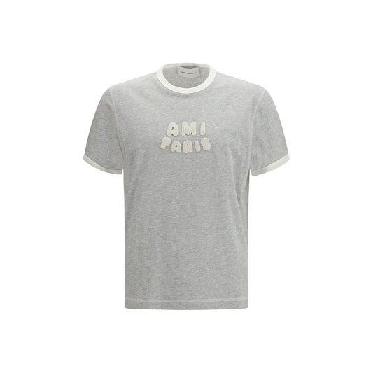 Ami Paris Gray Cotton T-Shirt