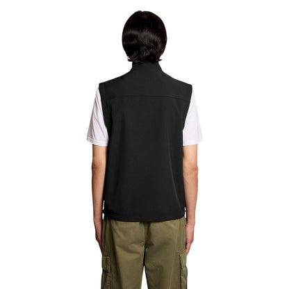 Lyle & Scott Black Polyester Sleveless Jacket
